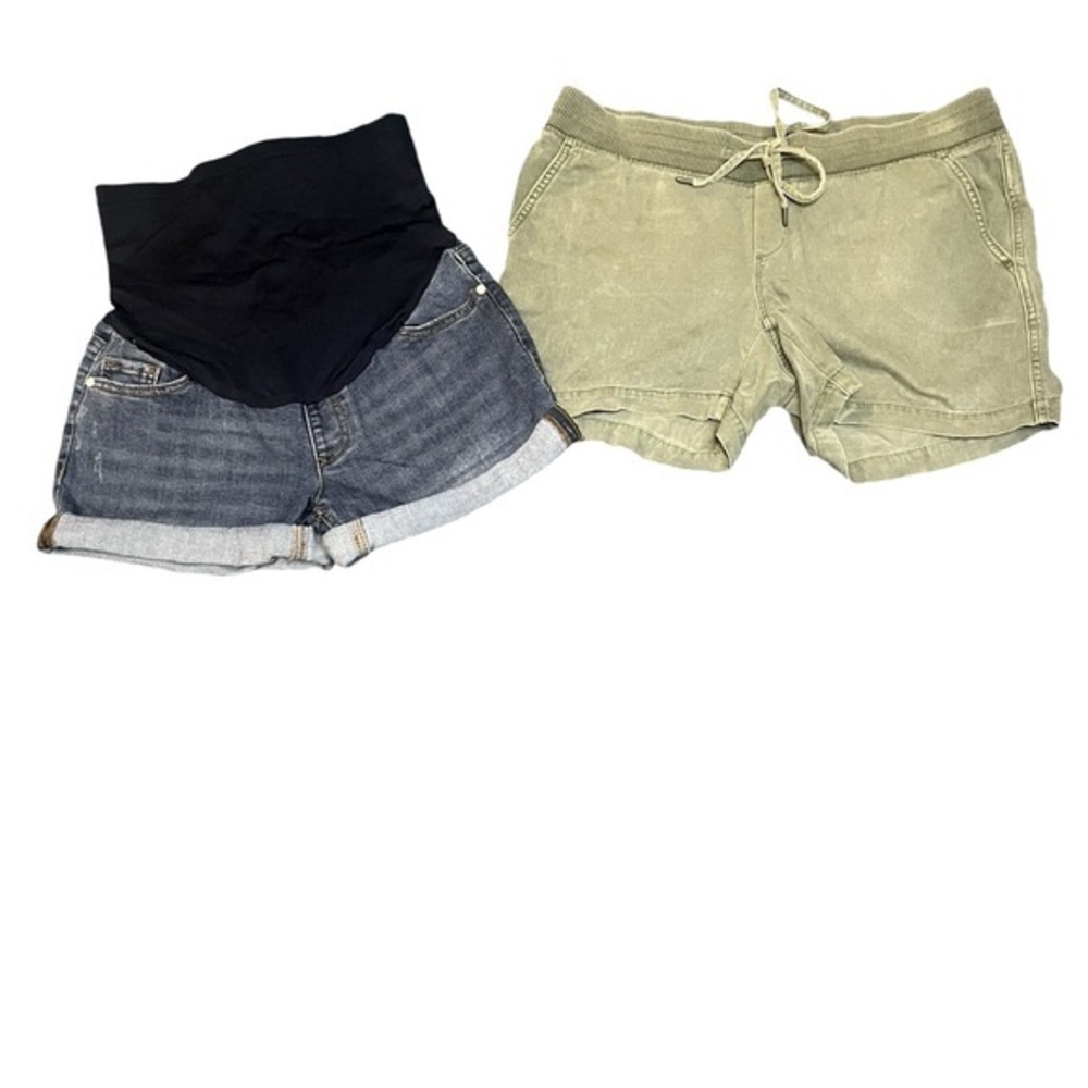 Women's Denim Maternity and Olive Shorts
